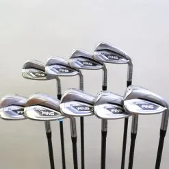 Ping G425 5-9, PW, UW, SW, LW Green Dot Iron Set RH Ping AWT 2.0 Shafts Stiff