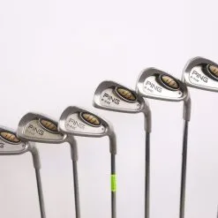 Ping I3 O-Size 3-8 Blue Dot Iron Set RH Cushin JZ Steel Shafts Stiff Flex