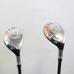 Ping G10 24*, 28* Hybrid Set RH Fujikura Graphite Shafts Regular Flex