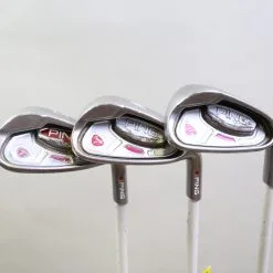 Ping Faith 9, PW, SW Red Dot Iron Set RH Ping ULT 200 Shafts Ladies Flex